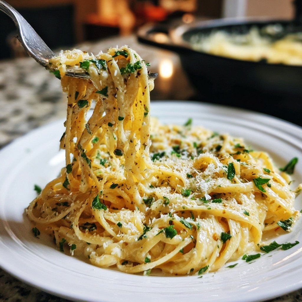Easy Creamy Garlic Pasta