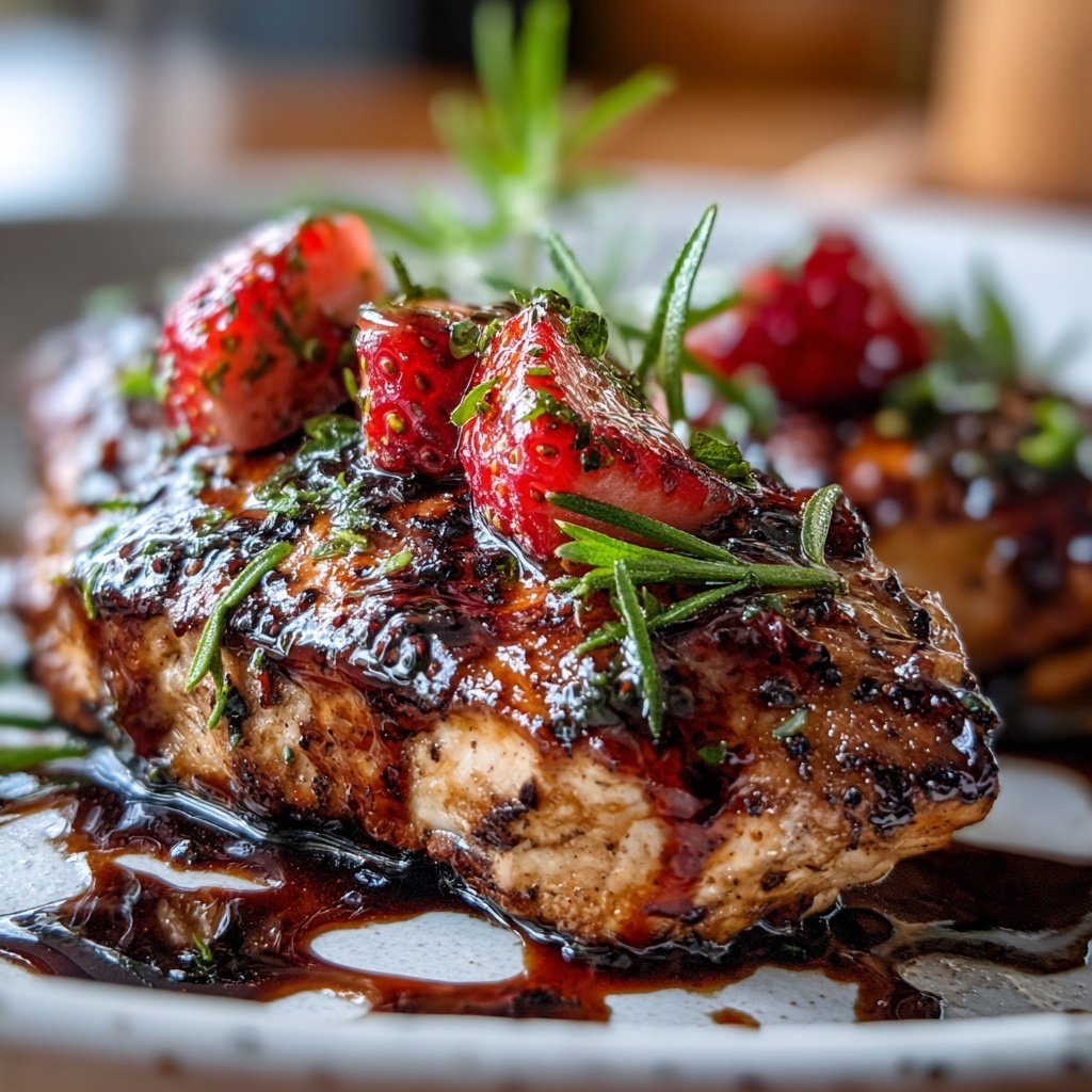 Chicken with Strawberry Balsamic Reduction