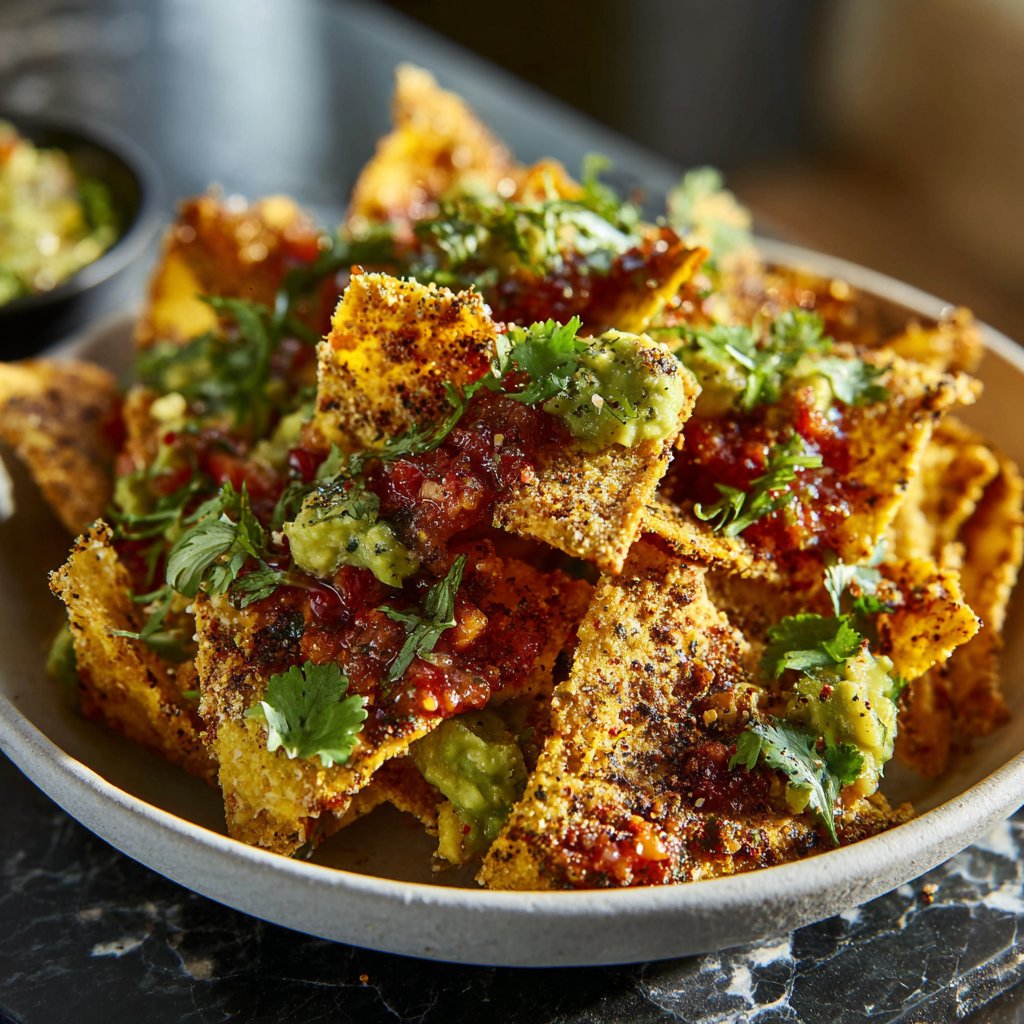Super Bowl Crispy Chickpea Nachos