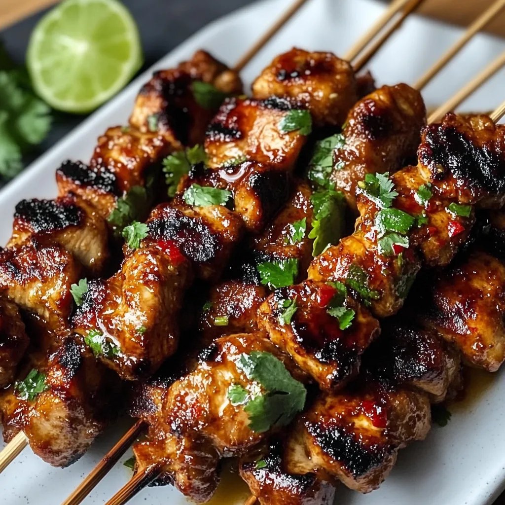 Grilled Thai Coconut Chicken Skewers