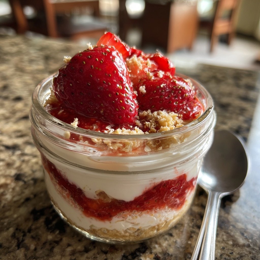 Strawberry Cheesecake Overnight Oats