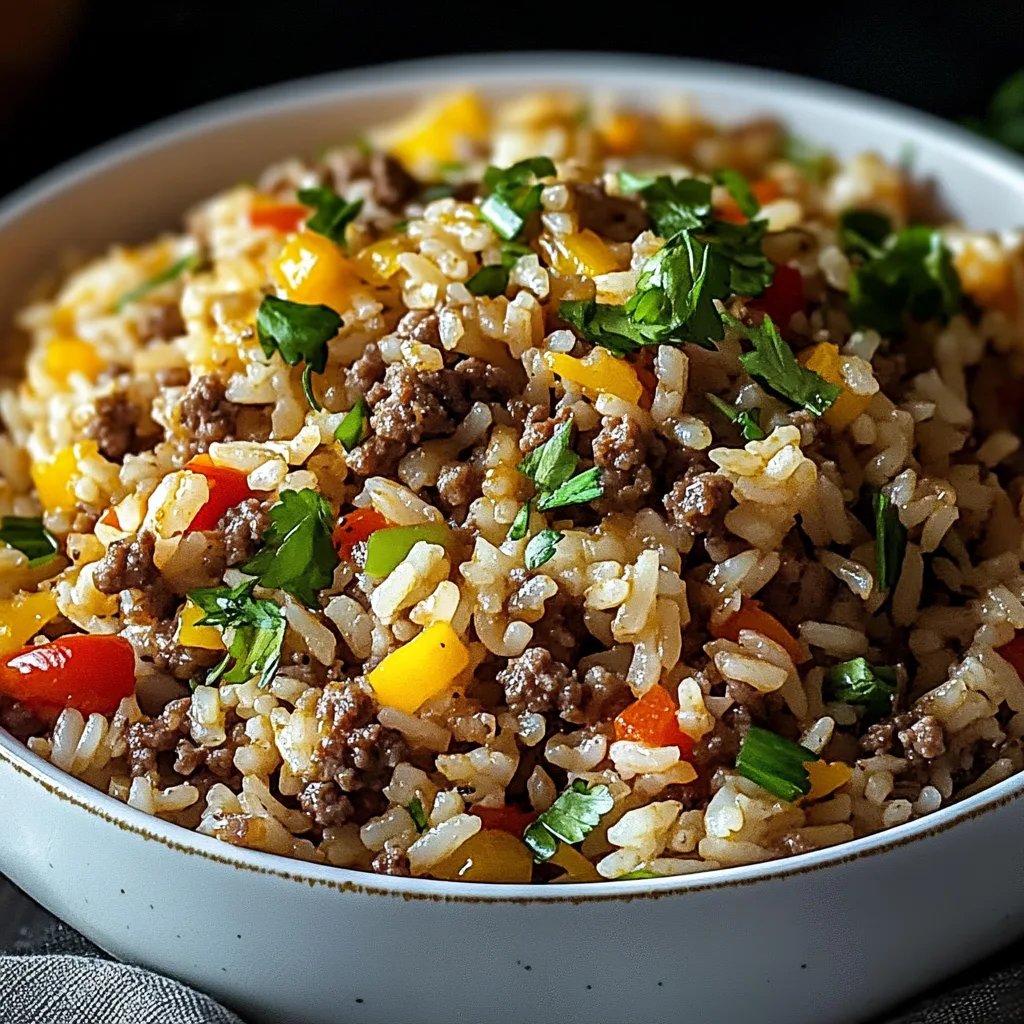 Dirty Rice with Ground Beef