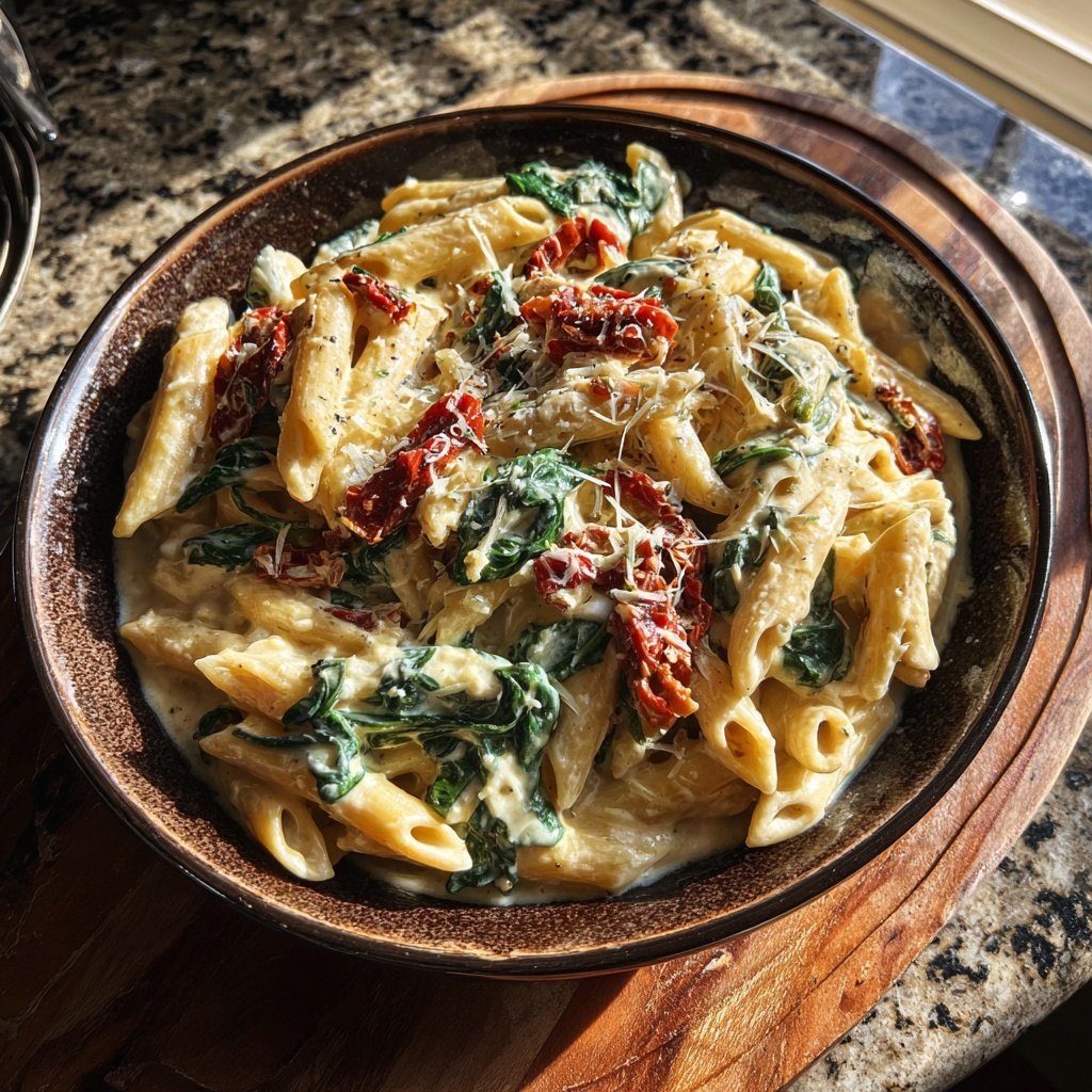 One Pot Creamy Tuscan Pasta