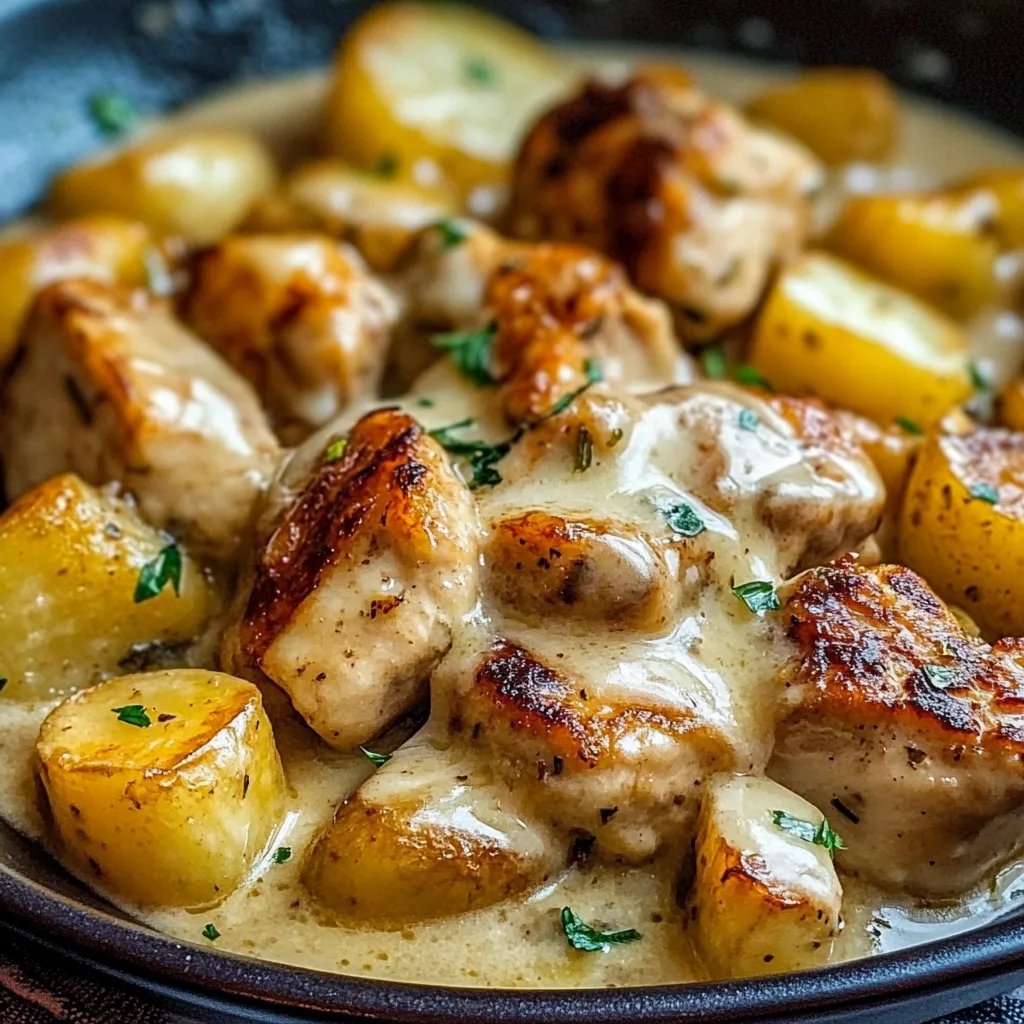 Garlic Parmesan Crockpot Chicken and Potatoes