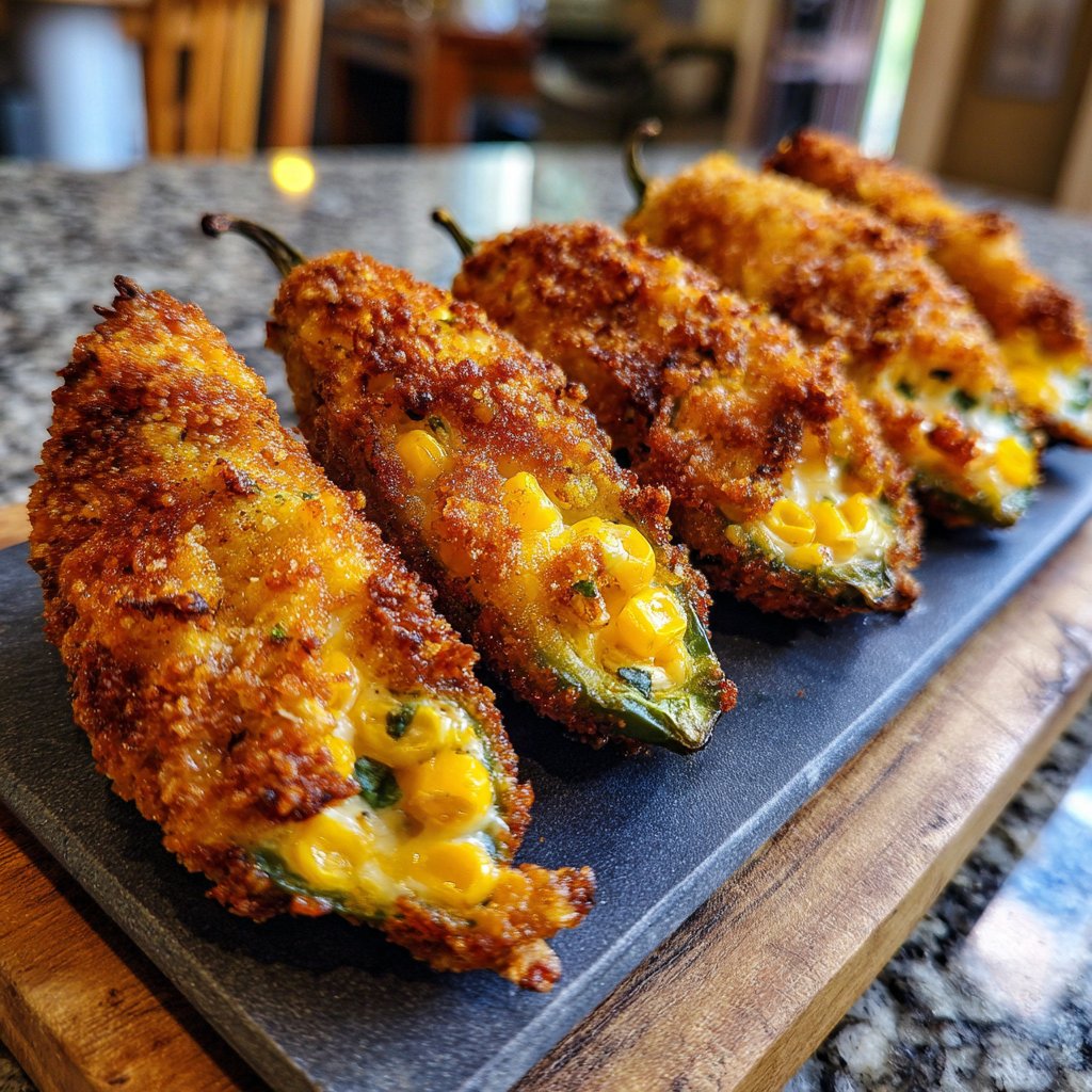 Jalapeno Poppers Stuffed with Corn