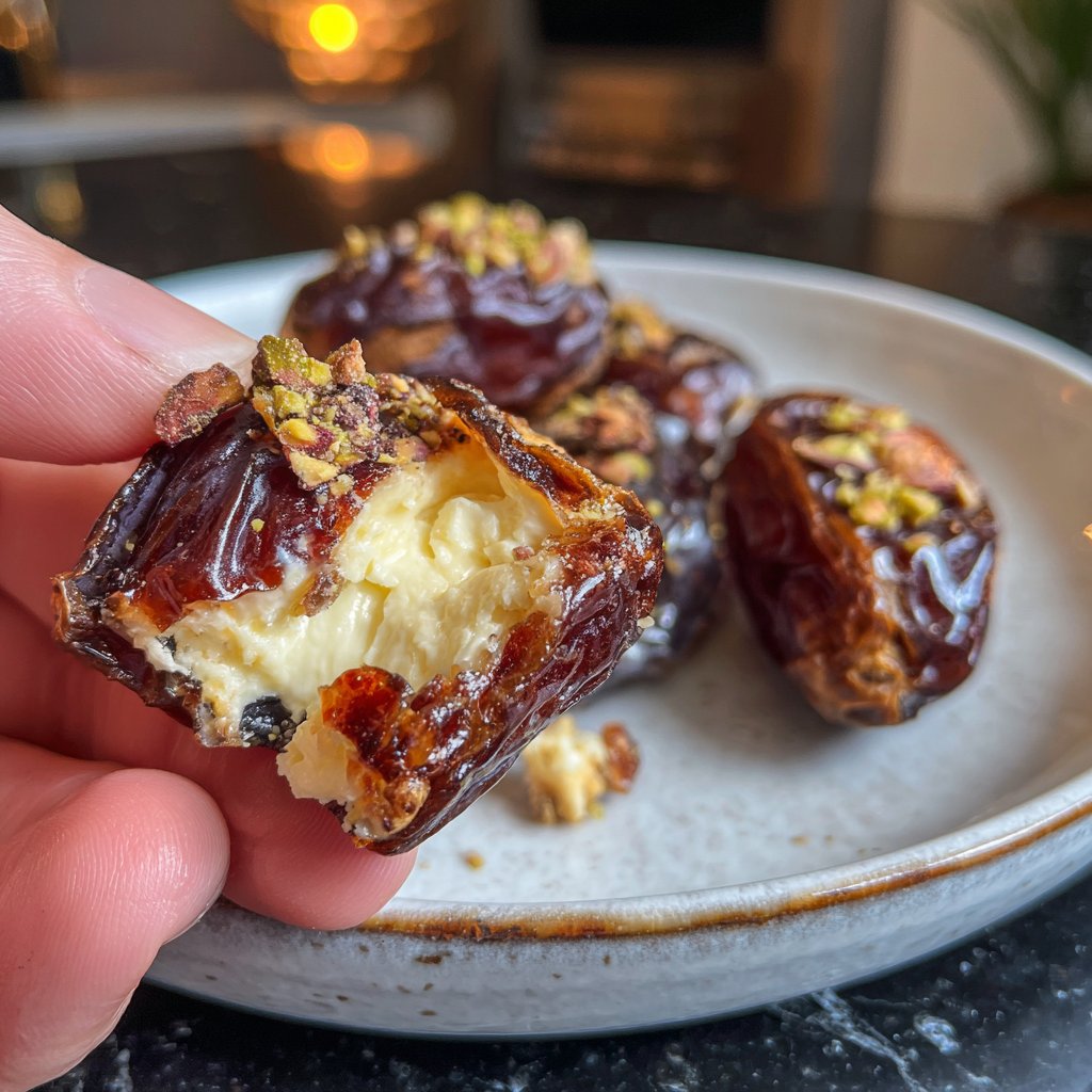 Valentines Snacks Cheese Stuffed Dates