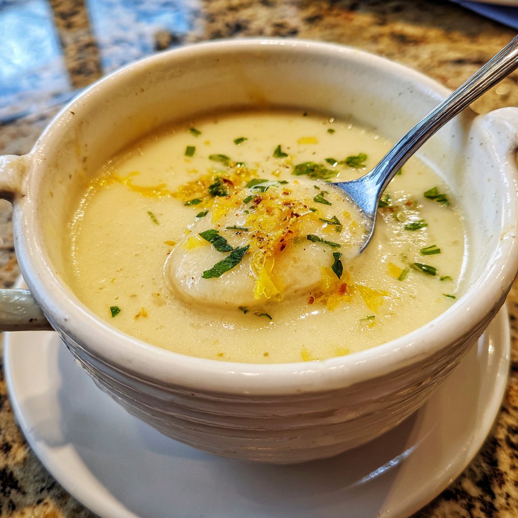 Creamy Lemon White Bean Soup Bowl