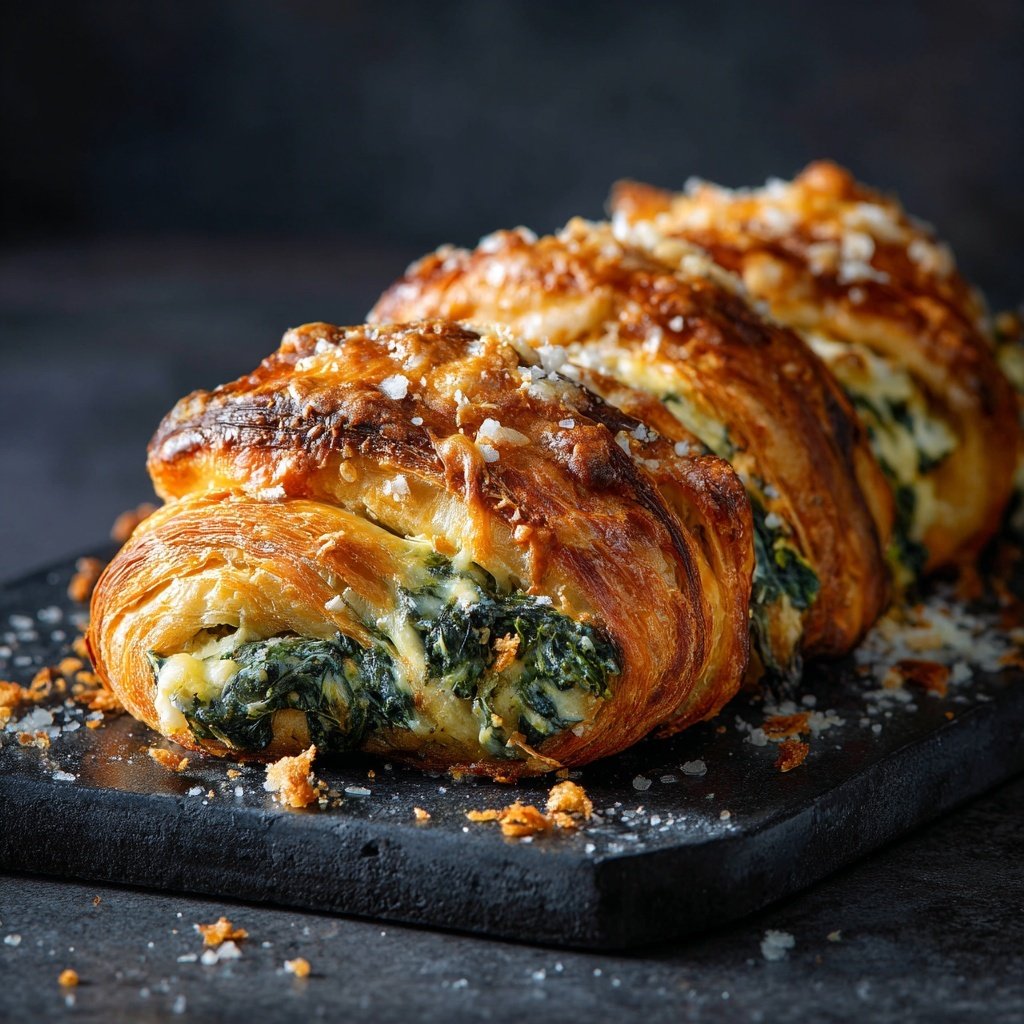 Savory Spinach Croissant Bake