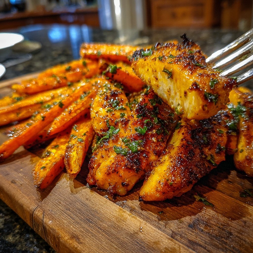 Healthy Chicken With Roasted Carrots