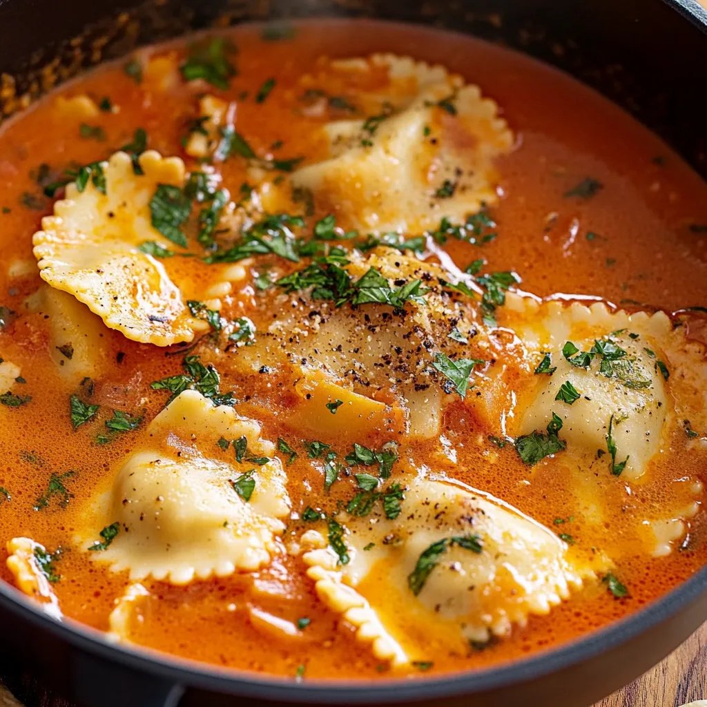 Easy One Pot Ravioli Soup