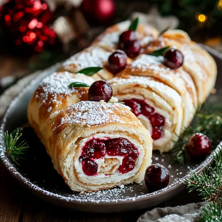 Festive Christmas Cranberry Roll Ups