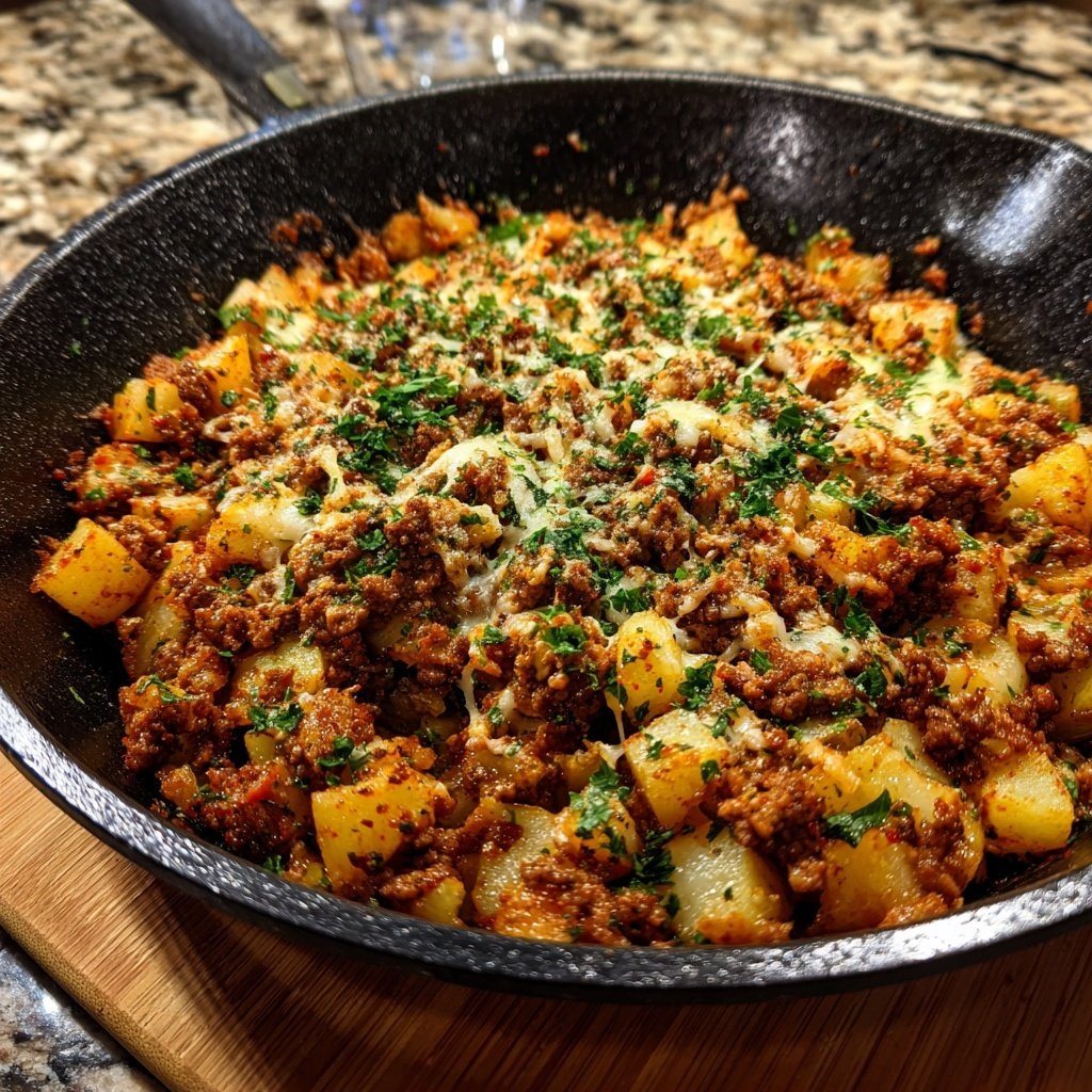Easy Ground Beef Skillet With Potatoes