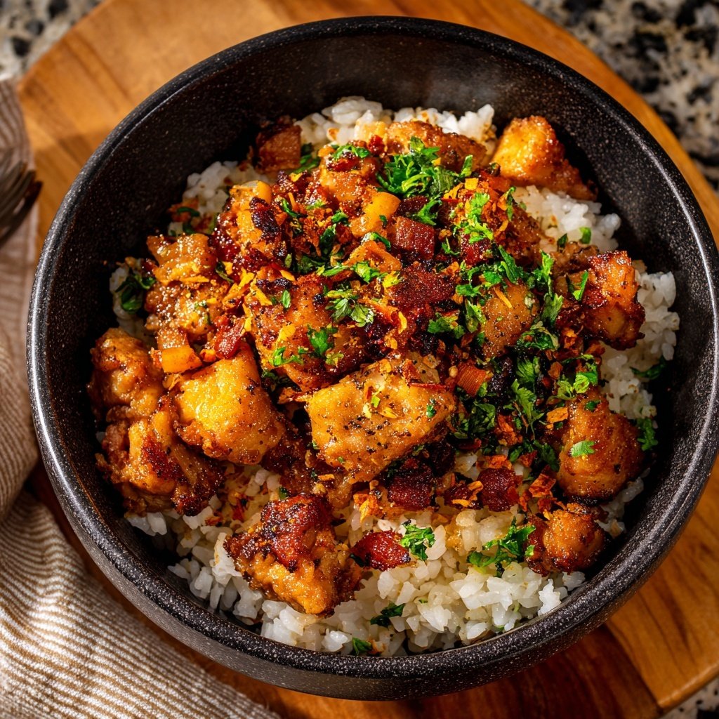 High Protein Chicken Rice Bowl