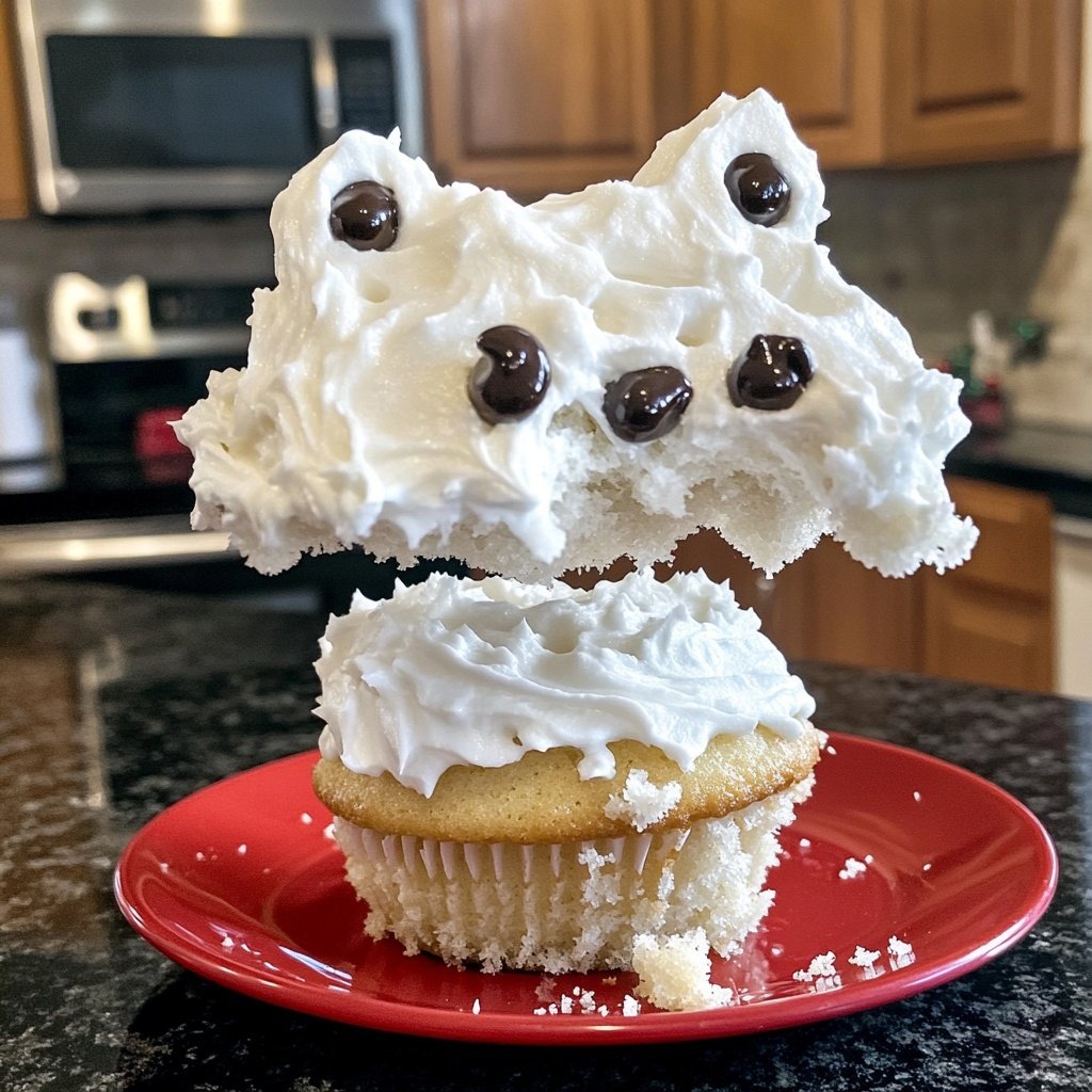 Christmas Polar White Bear Cupcakes