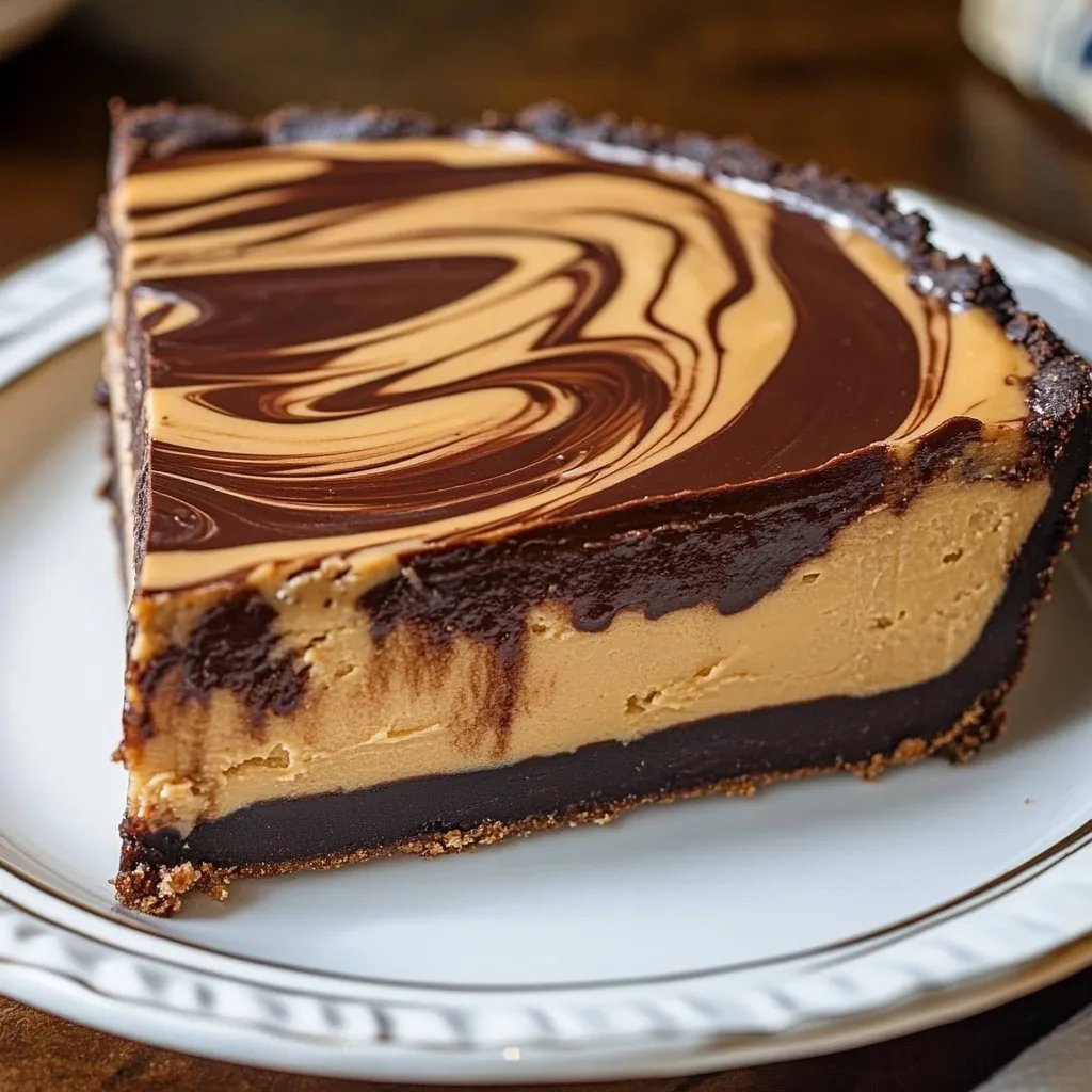 Decadent Chocolate Peanut Butter Swirl Pie