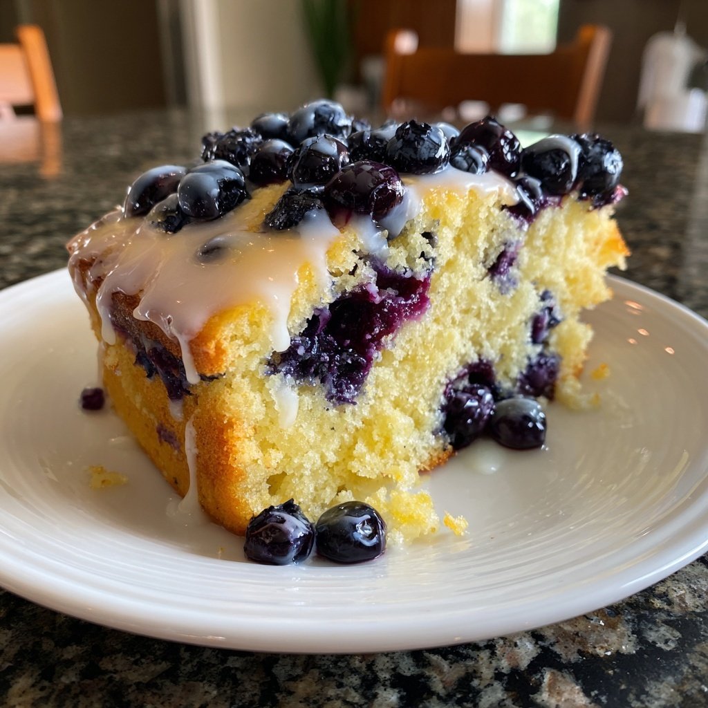 Lemon Blueberry Snack Cake