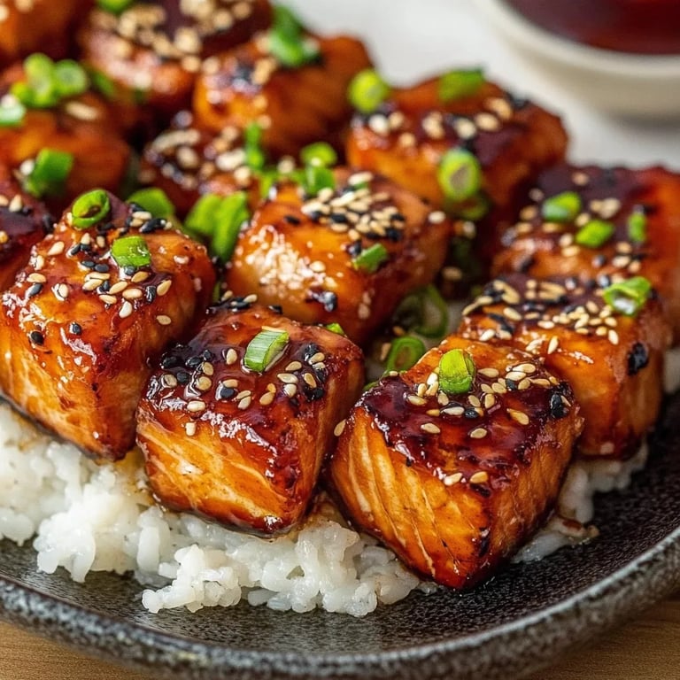 Crispy Honey Garlic Salmon Bites