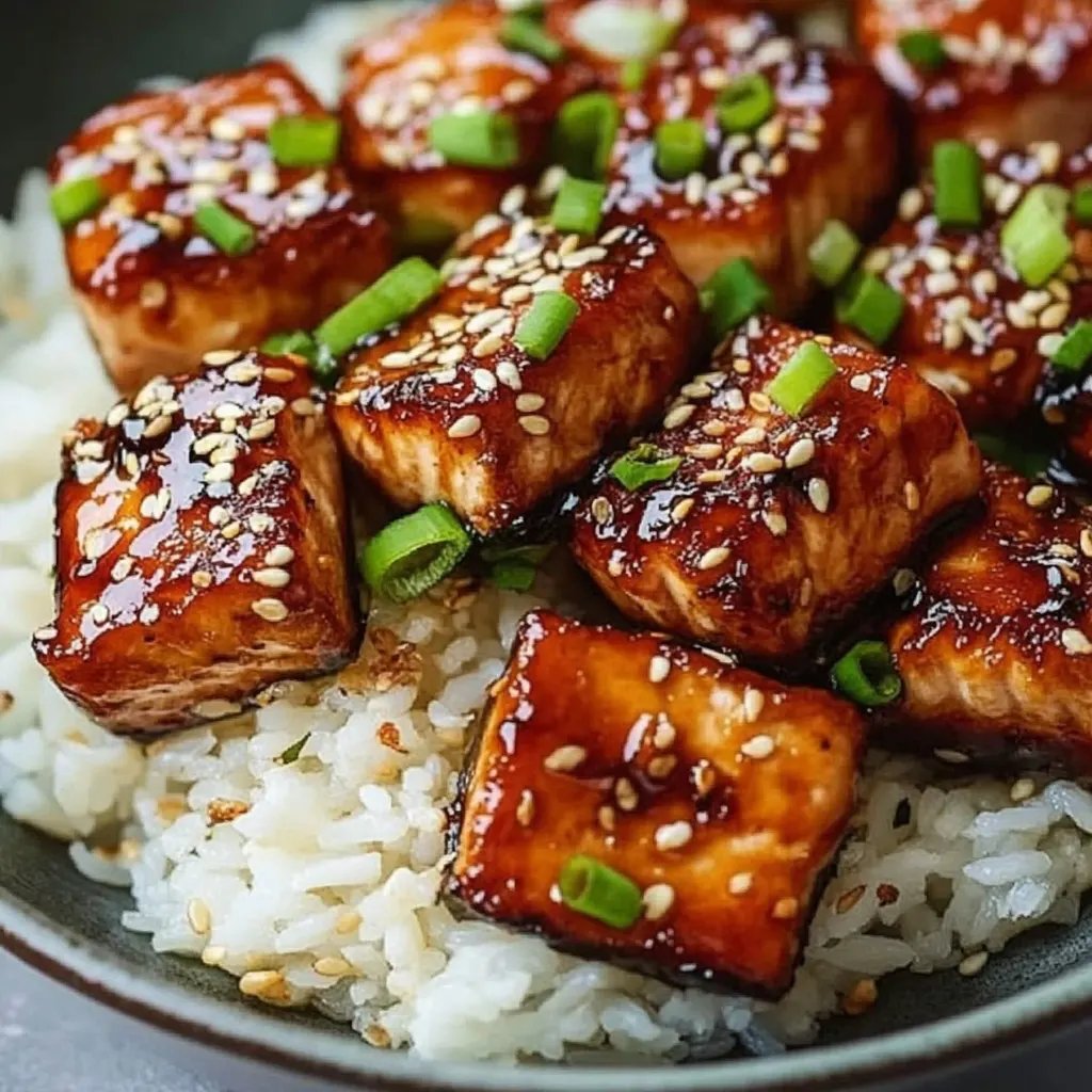 Crispy Honey Garlic Salmon Bites