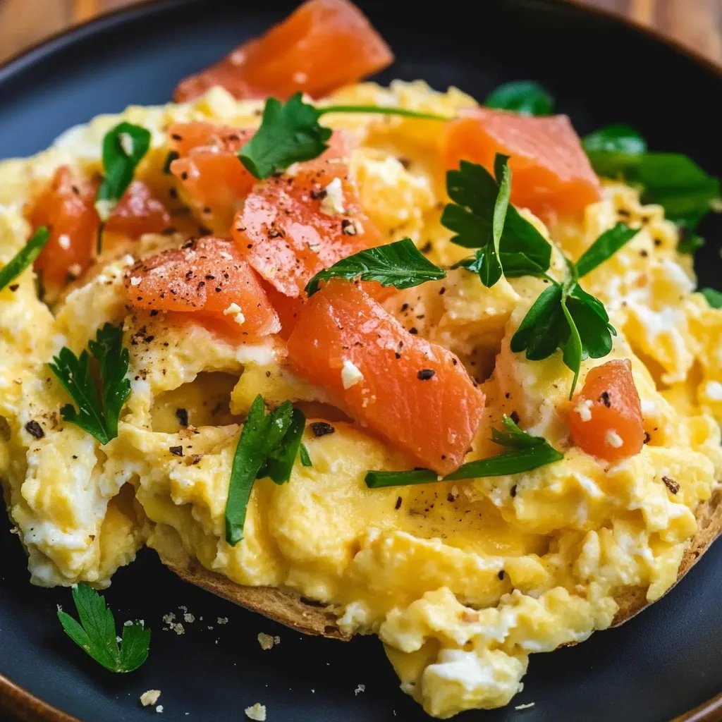 Gordon Ramsay Scrambled Eggs with Salmon