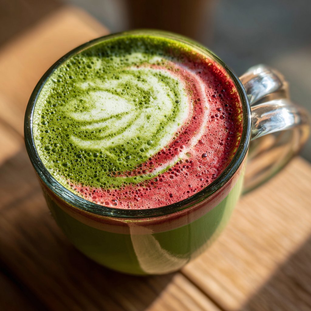 Hot Strawberry Matcha Latte