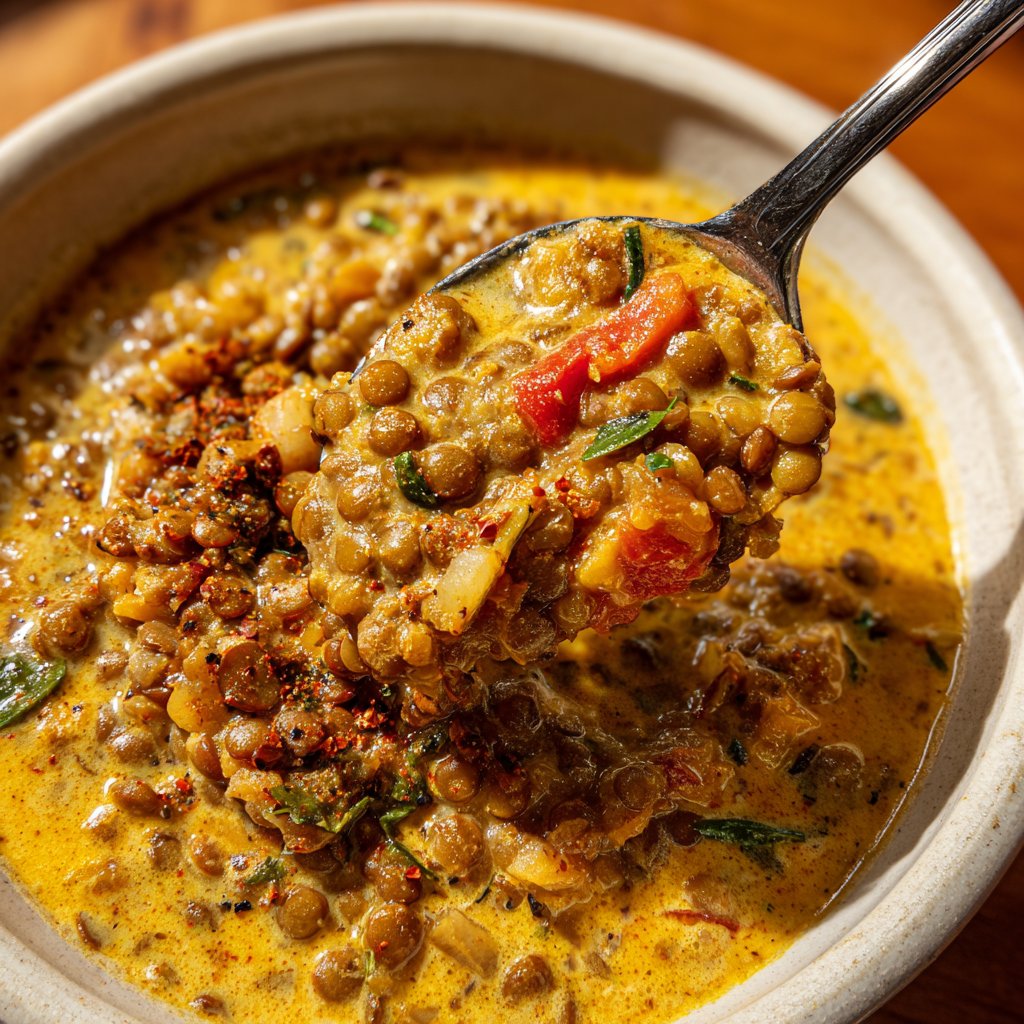 Jamaican Coconut Ginger Lentils