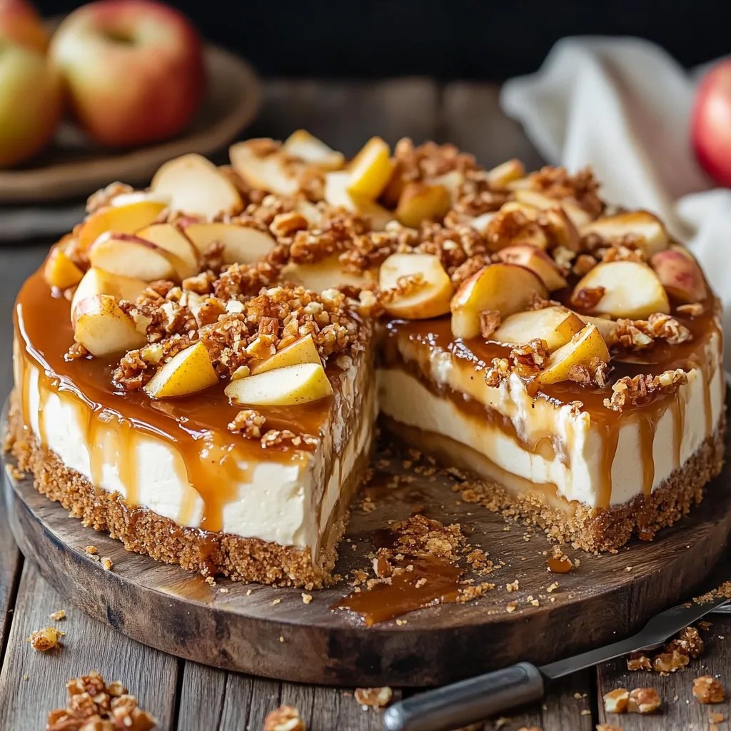 Salted Caramel Apple Pie Cheesecake