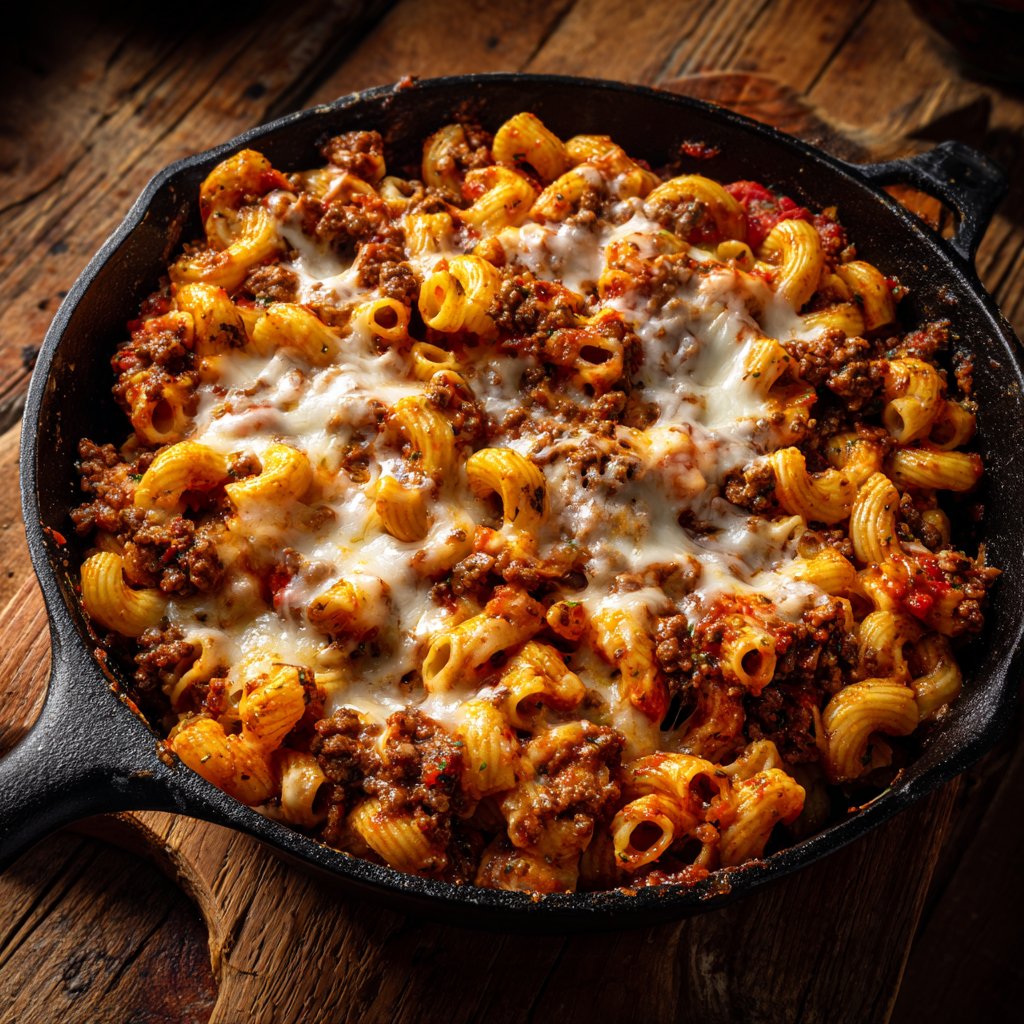 Quick Ground Beef Pasta Skillet